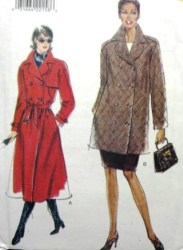 9321 VOGUE 2 BREASTED UNLINED A-COAT LENGTHS, BELT PATTERN 12-16